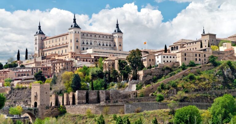 Alcazar of Toledo, Spain - exterior view from below