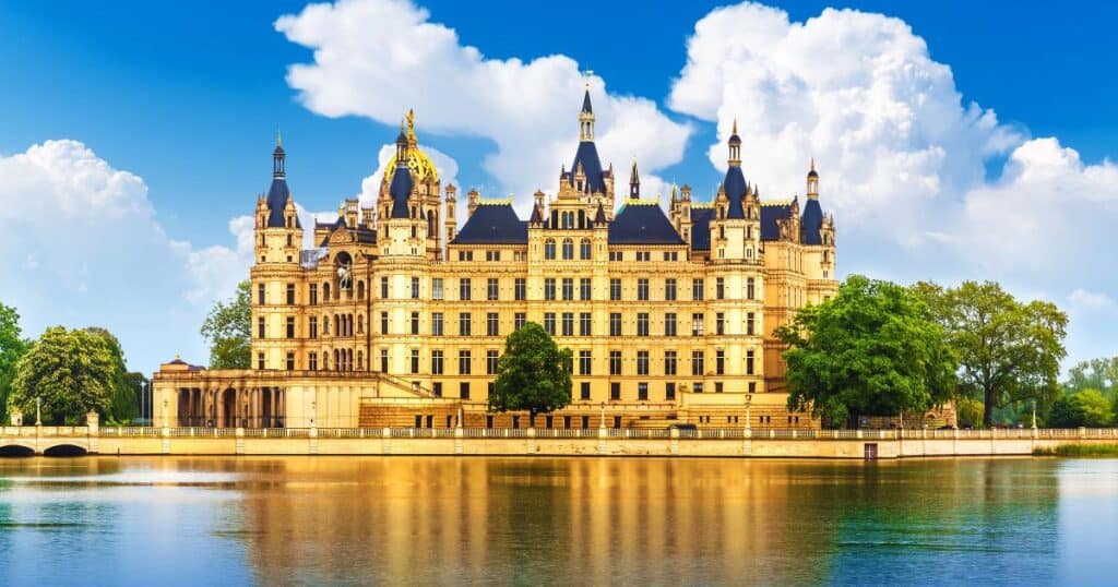 schwerin castle, germany - exterior view