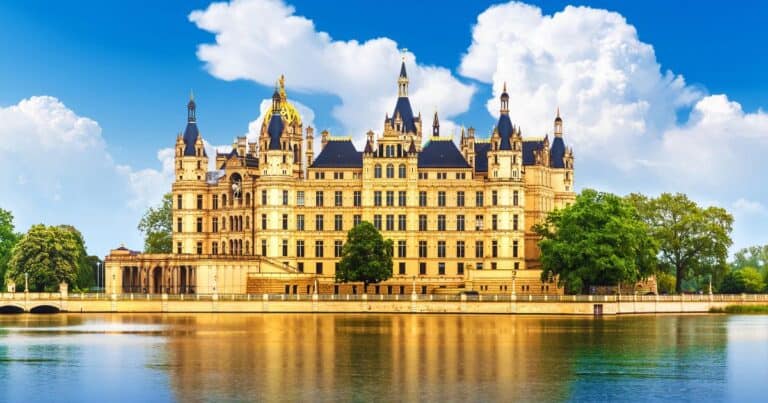 schwerin castle, germany - exterior view
