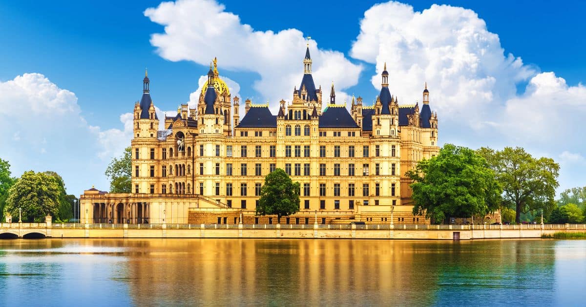 schwerin castle, germany - exterior view
