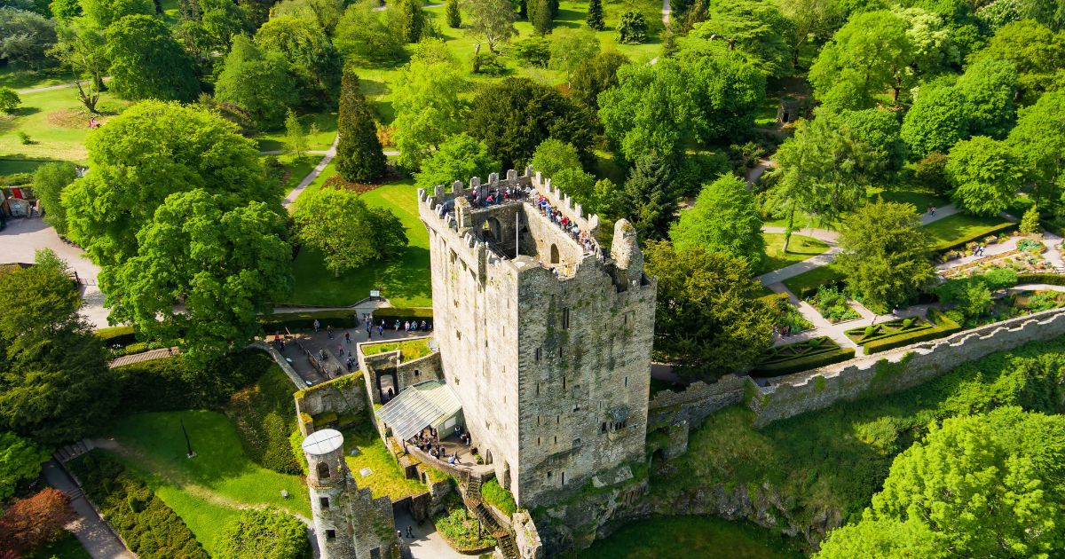 view of Blarney castle, Ireland for castles in ireland post