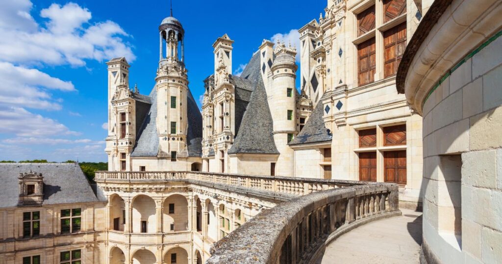 chateau de chambord, france - exterior terrace view