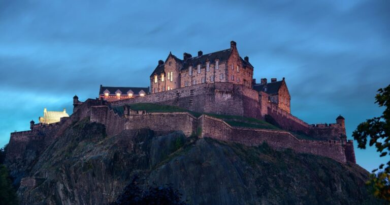 Edinburgh Castle, Scotland - exterior at night