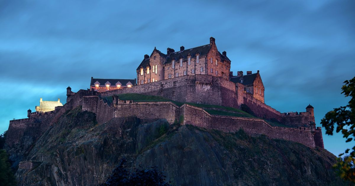 Edinburgh Castle, Scotland - exterior at night